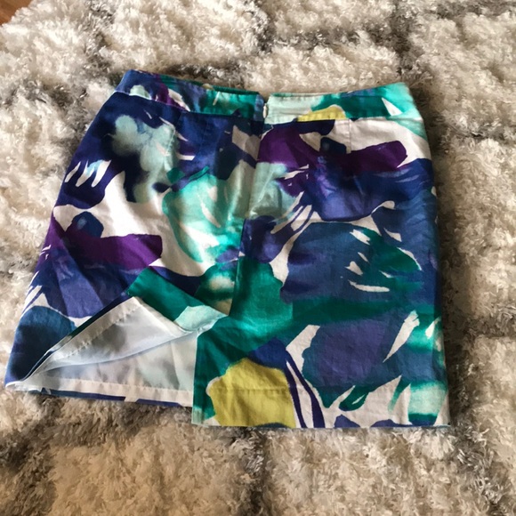 LOFT Skirt-purple, teal/aqua and blue. Stretchy - Picture 2 of 4
